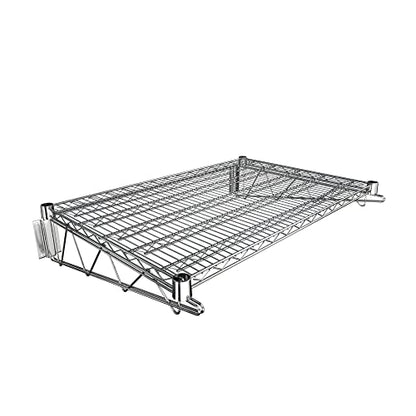 24" x 36" Chrome Wire Wall Mount Shelf (Chrome / 24" x 36")