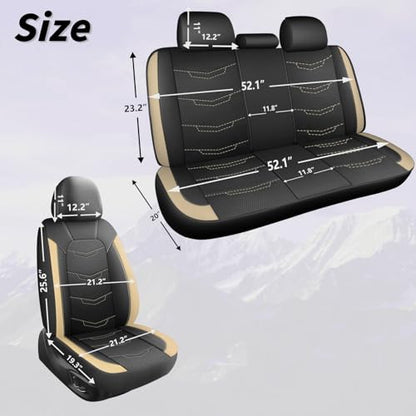 Front Car Seat Cover (N2 Black Beige / Front Seat)