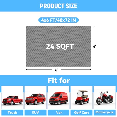 4x6 FT Garage Floor Mat (4x6 FT / Gray)