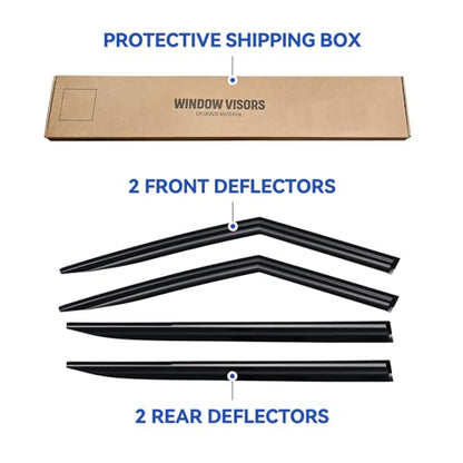 Window Visors Rain Guards for 2024 2025 2026 Hyundai Santa Fe (2024-2026 Hyundai Santa Fe)