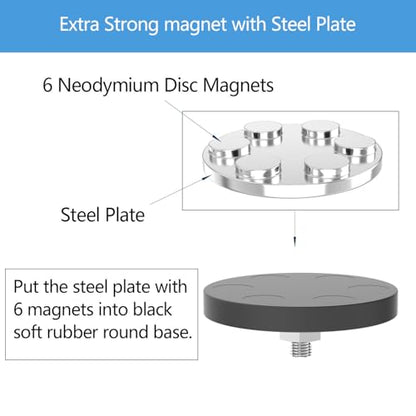 Garage Magnet Hooks (Middle L/4 pack 16-80lbs)