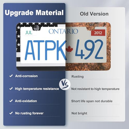 2 Pack License Plate Frames (Grey and Black)
