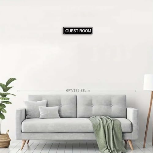GUEST ROOM SPACE Metal Tin Street Sign Bar Cafe Garage Cave Home Room Wall Bathroom Farmhouse Garden Porch Patio Decor (GUEST ROOM)