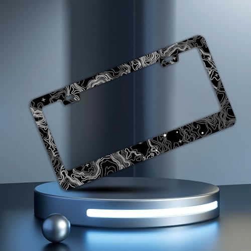 Topographic Map License Plate Frames (Topographic Map)