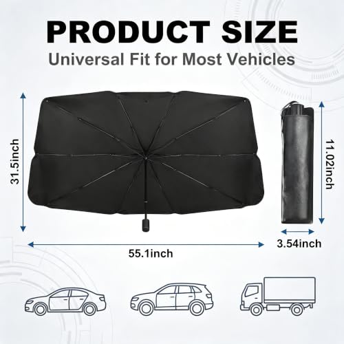 1 PC Umbrella Windshield Sunshade (1 / Silver#2)