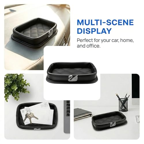 Bling Swan Car Dashboard Storage Tray (Swan)