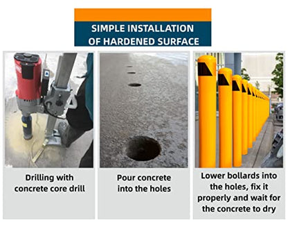 46" Pour in Place Steel Bollard Post (46" H x 5.5" D)