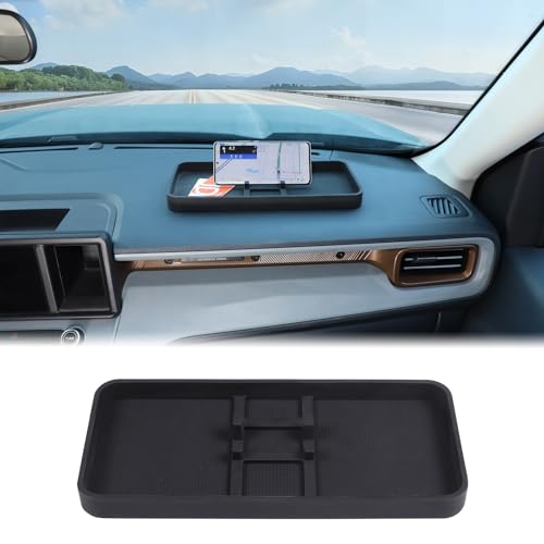 Car Center Console Dash Organizer Compatible with Ford Maverick 2024 2023 2022 Pickup Truck Dashboard Table Tray Storage Box Dash Phone Holder Container Box Anti (Fit Ford Maverick)