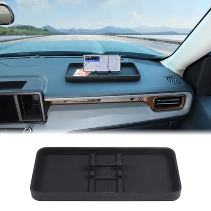 Car Center Console Dash Organizer Compatible with Ford Maverick 2024 2023 2022 Pickup Truck Dashboard Table Tray Storage Box Dash Phone Holder Container Box Anti (Fit Ford Maverick)