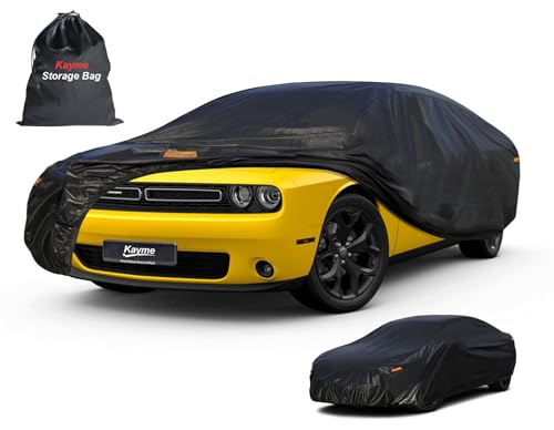7 Layers Waterproof Car Cover for Dodge Challenger 2008 (PE-Black / Custom Fit Dodge Challenger)