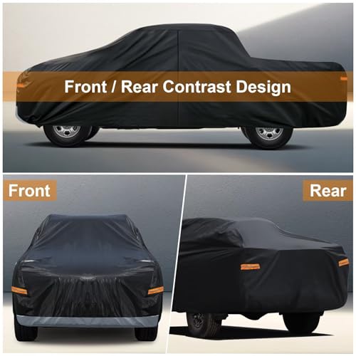 Heavy Duty Truck Cover for Ford Ranger (10-Ranger(2019-2025) Super Cab/Crew Cab SB Bed / PE-Black)