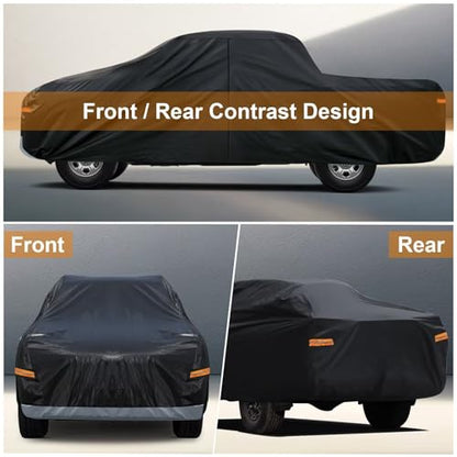 Heavy Duty Truck Cover for Ford Ranger (10-Ranger(2019-2025) Super Cab/Crew Cab SB Bed / PE-Black)