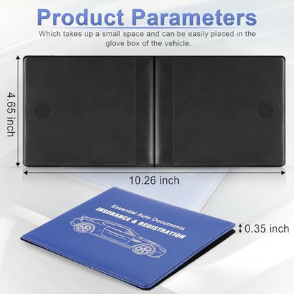 Car Registration and Insurance Card Holder (Lychee pattern Blue)