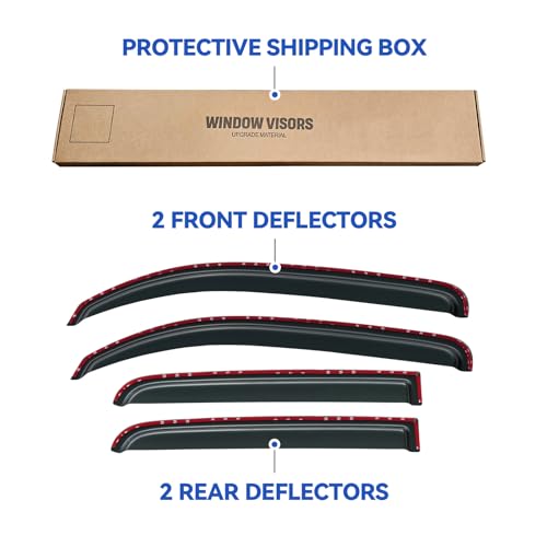 Window Visors Rain Guards for 2006 (2006-2011 Chevy HHR)
