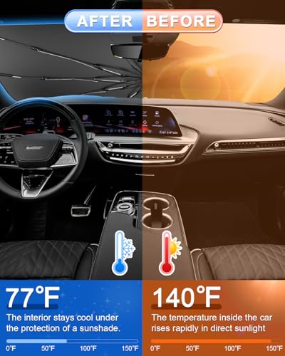 for 2026 Cadillac Lyriq Car Windshield Sun Shade Umbrella (2023-2026 Lyriq)