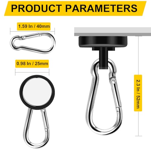 Magnetic Hooks (Black / 0.98in)