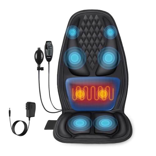 Vibration Massage Seat Cushion with Heat (Black)