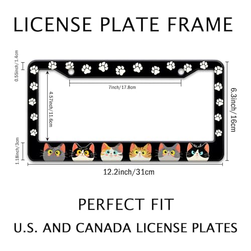 Cats Paw License Plate Frame (Cats and paws)