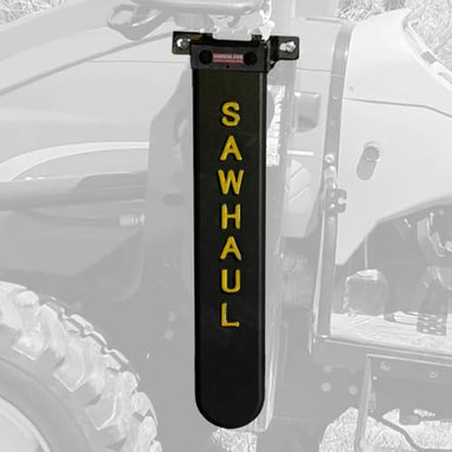 GearHaul SawHaul Fixed Universal Tractor Chainsaw Carrier (Fixed - Tractors / 28 Inch Scabbard / Yellow)