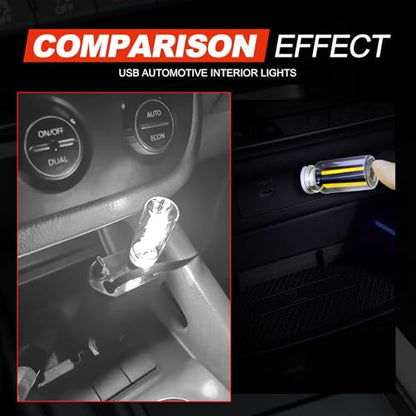 3PCS USB Car Interior Ambient Lights (White)
