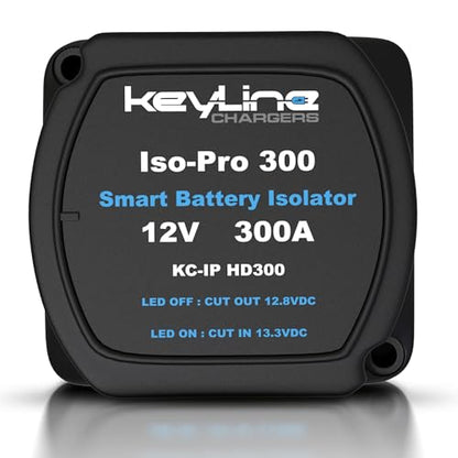 Dual Battery Isolator Heavy Duty 300 AMP 1000 AMP Peak Voltage Sensitive Relay VSR for 12 Volt Systems (300 AMP Isolator)