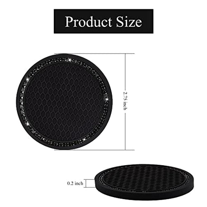 2 Pack Car Cup Holder Coaster (Black)