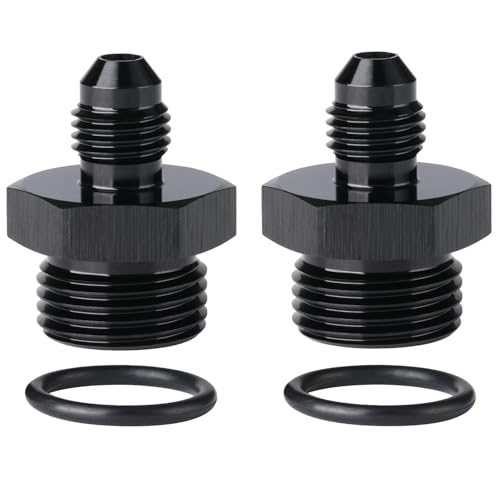 4AN Male Flare to 8AN ORB O (4AN to 8AN ORB / Black - 2PCS)