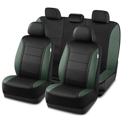 Leather Seat Covers (Green Full Set)