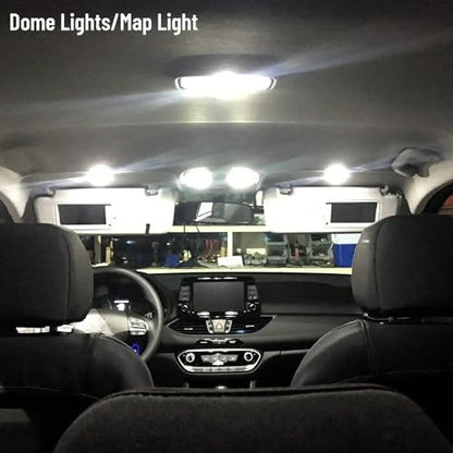 8 Piece CooL White LED Interior Lights Kit for Toyota RAV4 2016 2017 2018 2019 2020 2021 Super Bright 6000K Interior LED Lights Bulbs Package + Install Tool