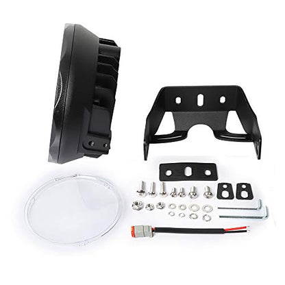 9 Inch Led Driving Lights Round (9 Inch 128W Clear)