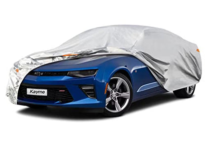 6 Layers Waterproof Car Cover for Chevrolet Chevy Camaro 2010 (LM-Silver / 14. Custom Fit Chevrolet Camaro)