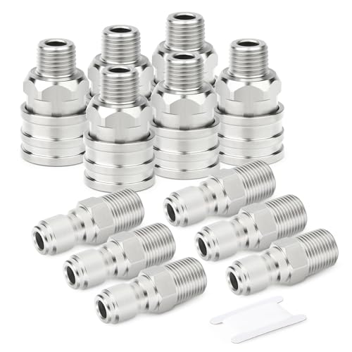 6PCS 304 Stainless Steel 1 (1/4"MNPT)