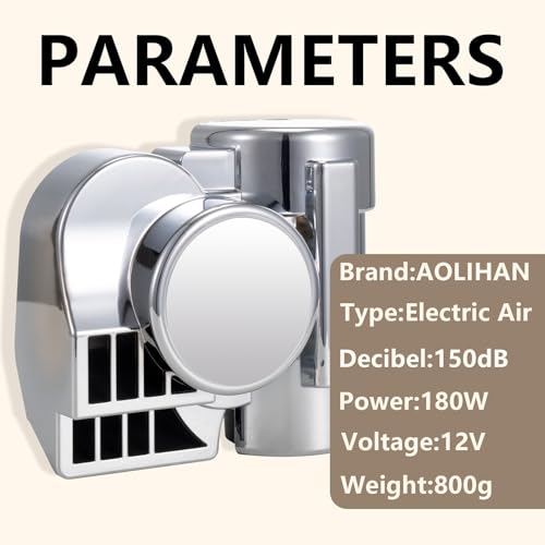 Car Horn 150dB Air Horn Kit for Motorcycle chrome Train Horn with button