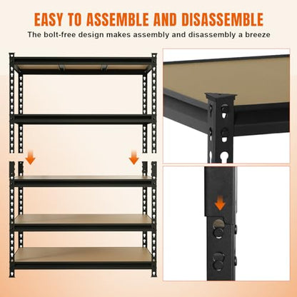 Storage Shelving Unit (72"Hx48"Wx24"D)