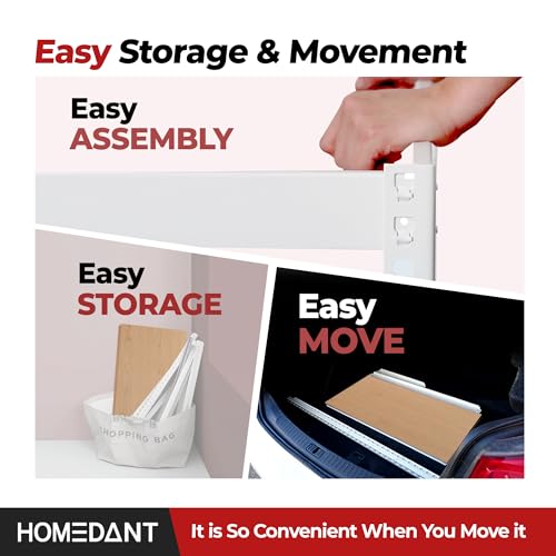 White 47.7" W 5 Tier Storage Shelves Garage Shelving Unit Metal (White / 47.7"W x 18.2"D)