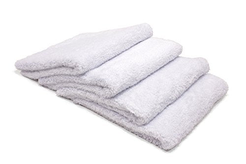 Korean Plush Premium Edgeless Microfiber Detailing Towels (White)