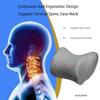 Lumbar Support Pillow for Car (Grey)