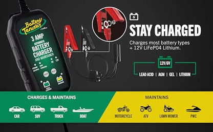 3 AMP Battery Charger and Maintainer (6V/12V @ 3 AMP)