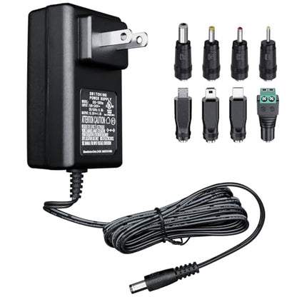 UL Listed 15V 1A 6ft Power Supply Adapter with 8 Tips (15V1A+8 Tips)