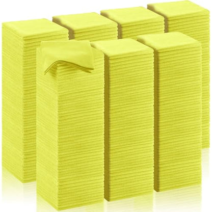 200 Pcs Microfiber Cleaning Cloth 16x16 Inch Microfiber Towels for Car Ultra Absorbent Cleaning Rags Reusable Lint Free Streak Free Detailing Towel for Car Washing Drying Dusting (Yellow)