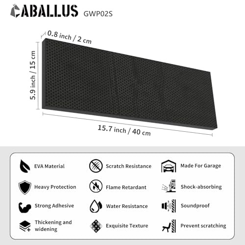 GWP02S Garage Wall Protector Car Door Protectors (2-Pack Black)