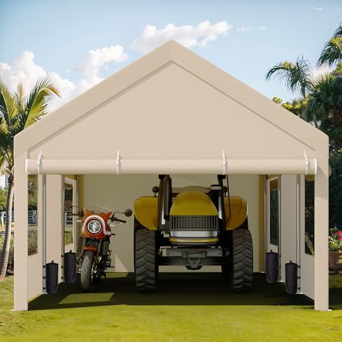 JY QAQA 12x20 FT Heavy Duty Carport for Car Boat Truck Motorcycle