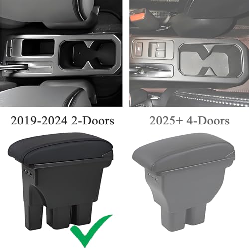 Armrest Box Center Console Arm Rest Seat Storage Box for Suzuki Jimny 2019 (Black-B Black Line)
