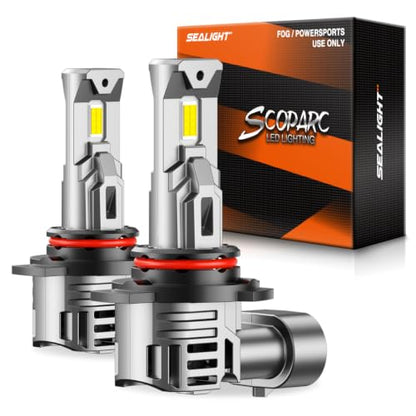 9012 Bulbs 50000LM 900% Brighter HIR2 Powersport Fog Bulbs with Cooling Fan for 70000 Hours Longer Lifespan (9012/hir2)