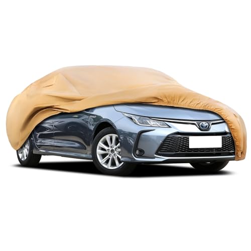 Heavy Duty Outdoor Car Cover Custom Fit for 2003 (Custom Fit Toyota Corolla / brown)