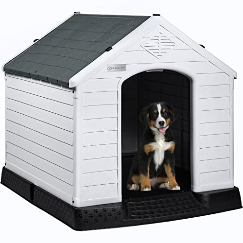 Large Dog House (Gray / 38.8"L x 35"W x 37.4"H)