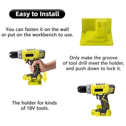 20 Pack Tool Holder Compatible with Ryobi 18V Wall Mount Plastic (20 Pack)