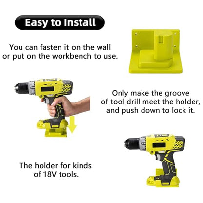20 Pack Tool Holder Compatible with Ryobi 18V Wall Mount Plastic (20 Pack)