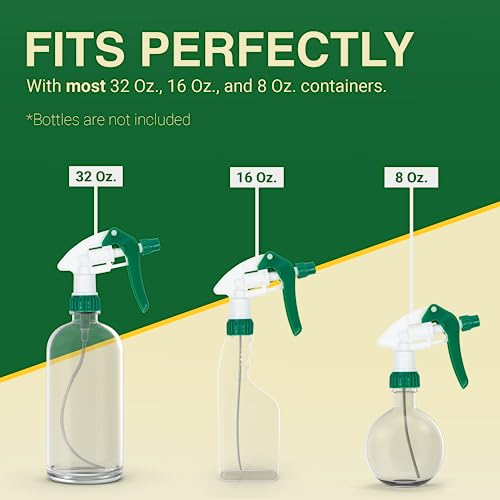 Spray Bottle Nozzle Replacement Tops (24 Pack / Green)