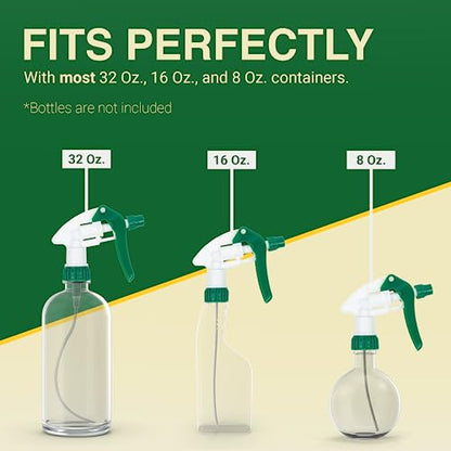 Spray Bottle Nozzle Replacement Tops (24 Pack / Green)